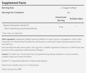 Now Foods NOW Astaxanthin 4 мг 60 Дражета