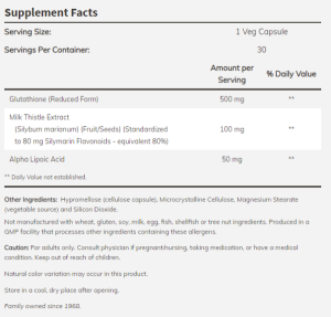 Now Foods NOW Glutathione 500 мг 60 Капсули