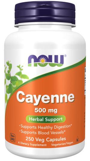 Now Foods NOW Cayenne (лют Червен Пипер) 500 мг 250 Капсули