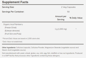 Now Foods NOW Acai 500 мг 100 Капсули