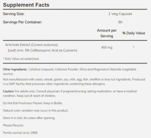 Now Foods NOW Artichoke Extract 450 мг 90 Vegetarian Capsules
