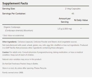 Now Foods NOW Cordyceps 750 мг 90 Капсули
