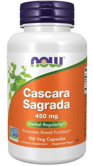 Now Foods NOW Cascara Sagrada (зърнастец) 450 мг 100 Капсули