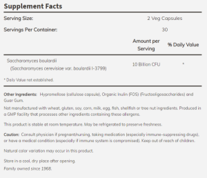 Now Foods NOW Saccharomyces Boulardii 60 Капсули