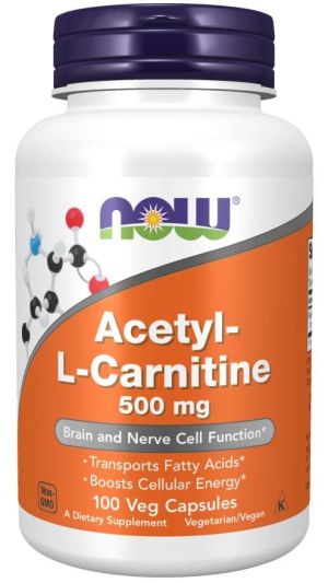 Now Foods NOW Acetyl L Carnitine 500 мг 100 Капсули