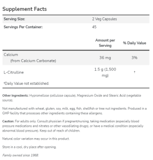 Now Foods NOW L Citrulline 750 мг 180 Veg Capsules