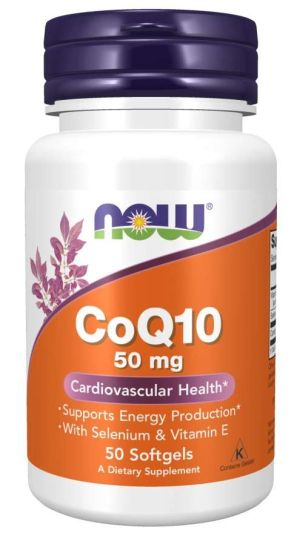 Now Foods NOW Coq10 50 мг + Витамин Е 50 Дражета
