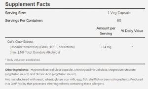Now Foods NOW Cat's Claw Extract 120 Veg Capsules