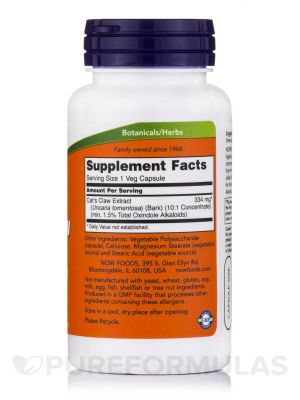 Now Foods NOW Cat's Claw Extract 60 Veg Capsules