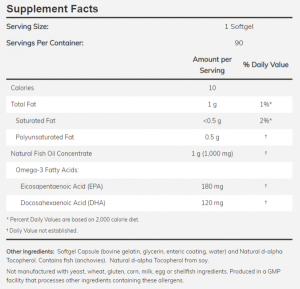 Now Foods NOW Omega 3 Enteric Coated 180 Дражета
