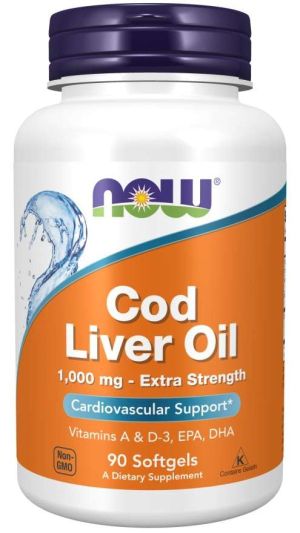 Now Foods NOW Cod Liver Oil 1000 мг 90 Дражета