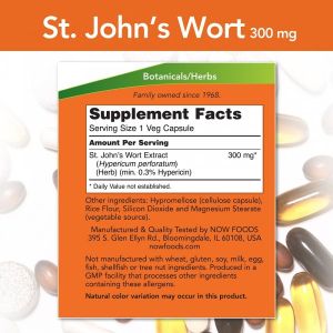 Now Foods NOW St. Johns Wort (жълт Кантарион) 300 мг 100 Капсули