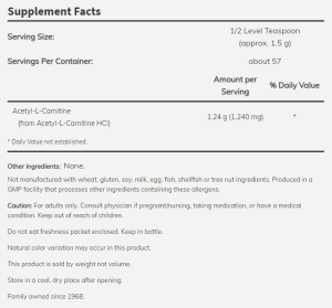 Now Foods NOW Acetyl L Carnitine Powder 85 г