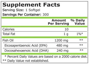 Pure Nutrition Omega 3 Fish Oil 300 Дражета