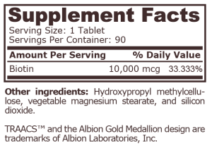 Pure Nutrition Vitamin B 7 (biotin) 10,000 мкг 90 Tablets