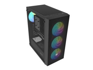 Кутия за компютър Fury PC Case Shobo SH8 ARGB Midi Tower, Window, Black