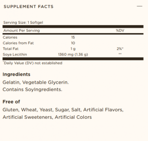 Solgar Lecithin 1360 мг 100 Меки Капсули