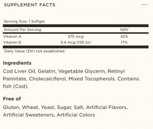 Solgar Cod Liver Oil 100 Меки Капсули