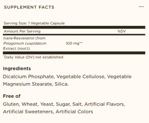 Solgar Resveratrol 100 мг 60 Веган Капсули