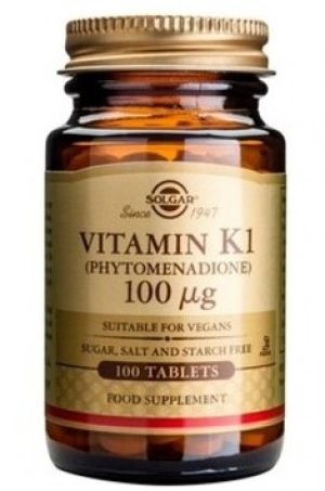 Solgar Vitamin К1 100 мкг 100 Таблетки