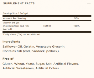 Solgar Vitamin D3 400 IU 100 Меки Капсули