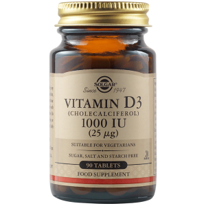 Solgar Vitamin D3 1000 IU 90 Таблетки