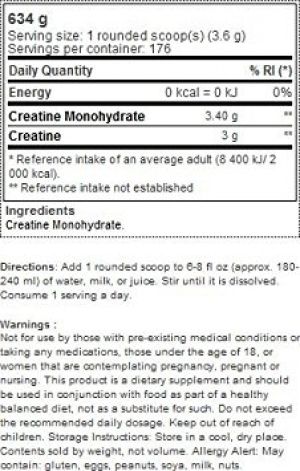 Optimum Nutrition Creatine Powder 634 г