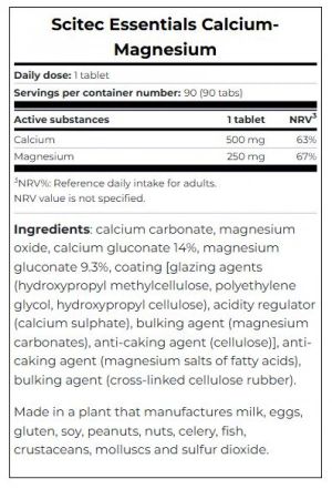 Scitec Nutrition Scitec Calcium Magnesium 90 Tablets