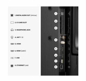 Телевизор Hisense 32" A5S, Full HD 1920x1080, QLED, Quantum Dot, HDR, HLG, DTS HD, Light Sensor, Dolby Audio, Smart TV, WiFi, WiFi Direct, 2xHDMI, 2xUSB, LAN, CI+, DVB-T2/C/S2, Black