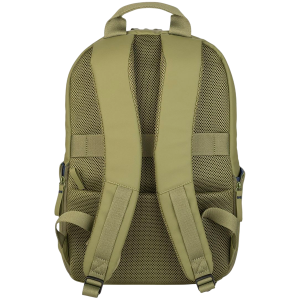 The Laser backpack for 15.6" laptops and 16" MacBooks, made from water-resistant resin-coated fabric obtained from recycled plastic, features a compact design and excellent pocket organization.
