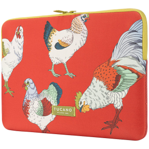 TUCANO SLEEVE SCHIZZO MacBook Air 15/ Laptop 13/ Laptop 14, FAUNA GALLINE ORANGE