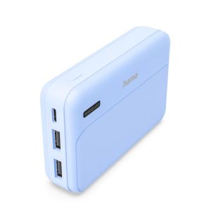 HAMA Външна батерия "Pocket 10", 10000 mAh, Изходи: 2x USB-A, син