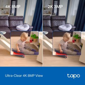 Домашна охранителна WiFi камера TP-Link Tapo C250, Pan/Tilt