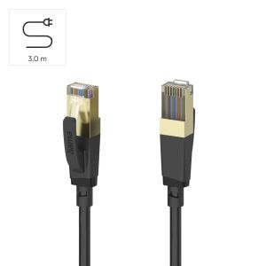 Мрежов пач кабел cat.8 S/FTP, 40Gbit/s, екраниран, 3м