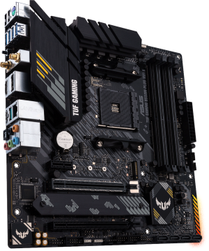 Дънна платка ASUS TUF GAMING B550M-PLUS WIFI II, AMD AM4, micro ATX, 4x DDR4, dual M.2, Wi-Fi 6, PCIe 4.0, Aura Sync RGB