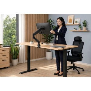 HAMA Стойка за монитор за бюро, 17"-35", регулируема, газова пружина