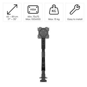 HAMA Стойка за монитор за бюро, 17"-35", регулируема, газова пружина