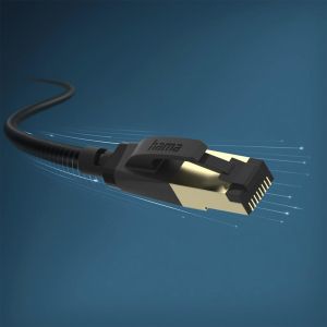 Мрежов пач кабел HAMA S/FTP, CAT 8, RJ-45 - RJ-45, 40Gbit/s, 5.0 m