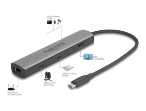 Докинг станция Delock USB 40 Gbps USB Type-C