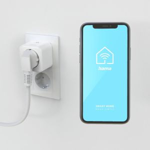 HAMA Смарт мини контакт, Wi-Fi, Гласов контрол, 3680 W, Matter