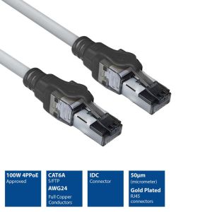 Мрежов пач кабел ACT S/FTP, CAT6A IDC 4PPoe/PoE++100W LZSH, 3.0 m