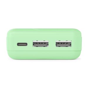 HAMA Външна батерия "Pocket 10", 10000 mAh, Изходи: 2x USB-A, зелена