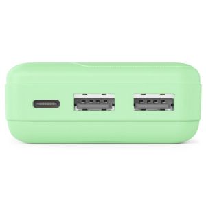 HAMA Външна батерия "Pocket 10", 10000 mAh, Изходи: 2x USB-A, зелена
