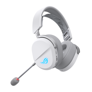 Геймърски безжични слушалки ASUS ROG Pelta White - USB-C, Aura Sync RGB
