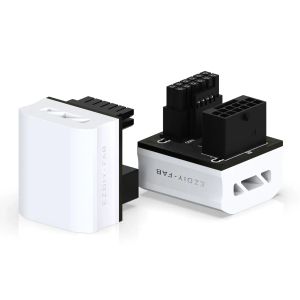 EZDIY-FAB адаптер за видеокарта 12VHPWR 600W - RVS 180° White