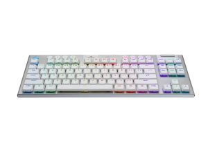 Безжична геймърска механична клавиатура Logitech G915X White Lightspeed TKL - GL Tactile Switch