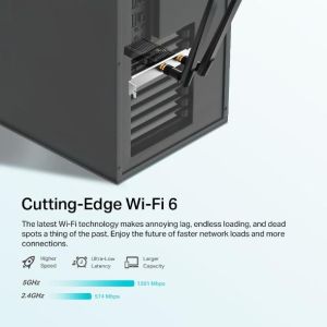 Безжичен адаптер TP-LINK Archer TX20E, PCIe, 1800Mbps, Wireless AX, 2.4GHz /5GHz, BT 5.2, 2x външни антени
