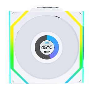 Вентилатор Lian Li UNI FAN SL Wireless LCD Reverse Blade ARGB PWM - 120 mm Бял