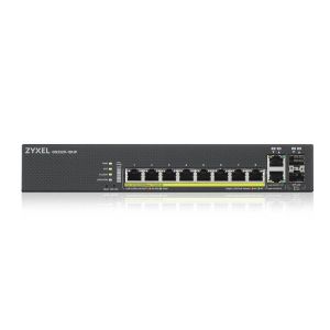 Суич ZyXEL GS-2220-10HP, 10 портов Layer2+, 8x Gigabit PoE + 2x Gigabit combo (RJ45/SFP), управляем