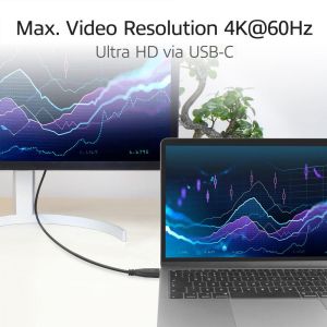 ACT Кабел USB-C - USB-C, 10Gbps, 60W, 0.5 м, конектори - 1x прав и 1x на 90° up/down angled
